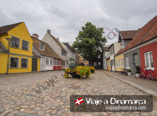 Odense. Calles típicas. Viaje a Dinamarca